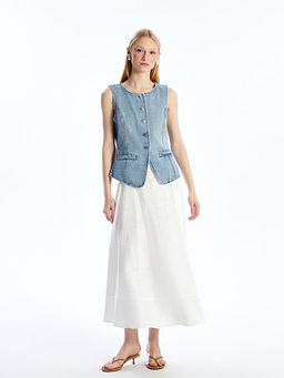 Beli Lastikli Loose Fit Etek