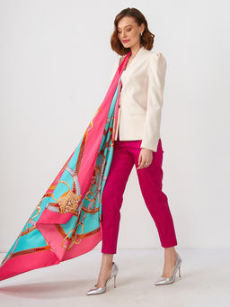 Большой, мягкий, тонкий и очень нежный двусторонний платок с рисунком. - Tantino фото 5