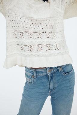 Jersey en punto pointelle con ribetes de volante - H&m фото 4
