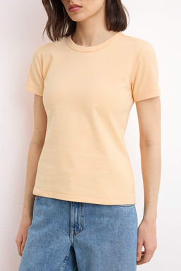 Somon Premium Basic Regular/Normal Kal?p K?sa Kollu Interlok Orme T-Shirt TWOSS26TS00130