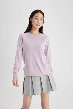 Свитер обычного кроя с круглым вырезом - Defacto фото 3