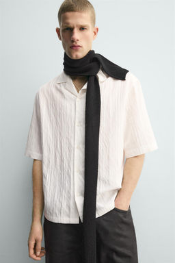 CAMISA JACQUARD RAYAS / Blanco - Zara фото 6
