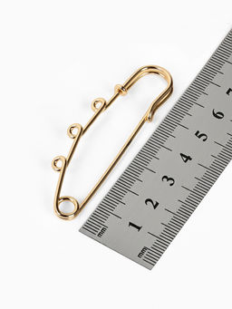 Булавка для подвесок PO-065 №04, (набор 2 шт.) 65?5 мм, цвет золото