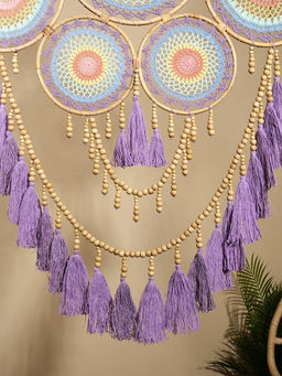 Ловец снов «Грезы», 85×2×130 см, текстиль, ротанг