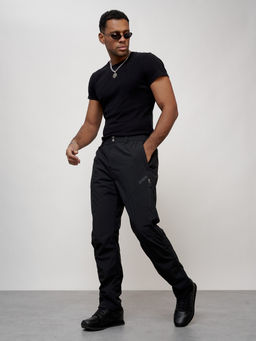 Брюки утепленные зимние спортивные черного цвета - Mtforce фото 7