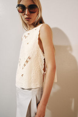 CAMISA BORDADOS ZW COLLECTION / Blanco - Zara фото 2