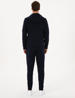 Lacivert Slim Fit Pamuk Kar___ml_ Pa_as_ Lastikli E_ofman Alt_