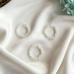 Кольцо на резинке из Лунного камня 18,5р.