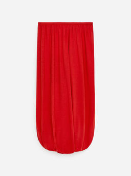 Falda midi drapeada