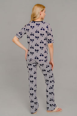 Арт. 9168 Пижама с брюками 42-50 (5 шт) Цвет:верх- синий, белый, низ-синий, белый - Калинка фото 11