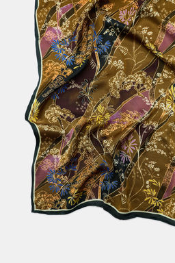 PA?UELO VISCOSA ESTAMPADO FLORAL / Oliva - Zara фото 4