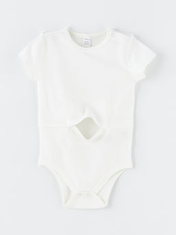 Bisiklet Yaka K?sa Kollu Basic Erkek Bebek ??t??tl? Bodysuit