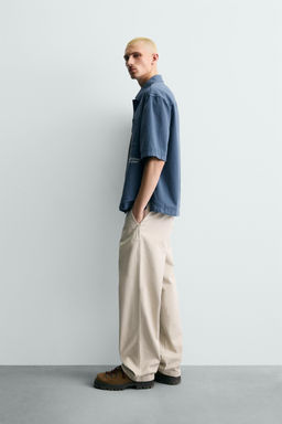 SOBRECAMISA ESTRUCTURA BORDADO / Azul - Zara фото 4