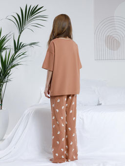 МП 1657-1/шоколадный 1230 Н111 пижама для дев