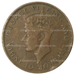 Монета 1 цент 1944 года Британский Гондурас