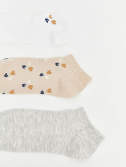 Kalp Desenli Kad?n Patik ?orap 5li