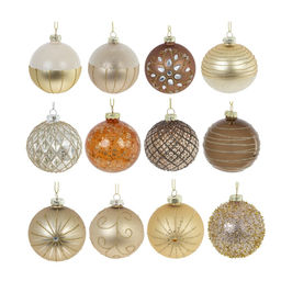 Набор из 12шт Украшение новогоднее "Шар", D 8 см, L35 W25 H8,5 см