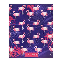 Набор тетрадей, 96 листов в клетку, Calligrata «Фламинго», 4 штук