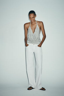 GATHERED SEQUIN TOP - Zara фото 6