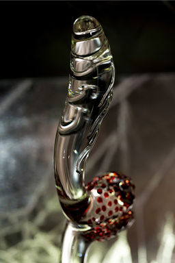 Нереалистичный фаллоимитатор Sexus Glass, стекло, прозрачный, 17,5 см  фото 12