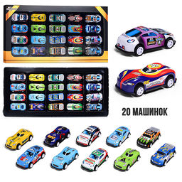 Набор машин "Турбо-команда" металл, в коробке