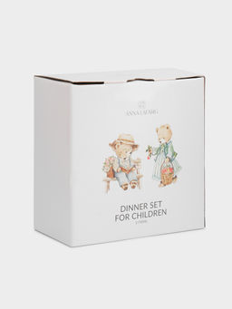Набор посуды, детский, 1 перс, 3 пр, фарфор N, белый, Мишки, Teddy bear - Anna lafarg фото 13