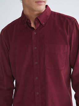 Regular Fit Uzun Kollu Kadife Erkek G?mlek