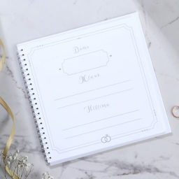 Книга пожеланий Белая с кристаллами, на пружине - Долго и счастливо фото 2