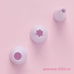 Набор кондитерский Доляна, 10 предметов: 3 насадки, 7 мешков  фото 5