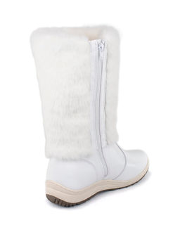 Унты женские на литой подошве., Белые.Молния