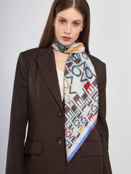 Платок жен. шелк 90х90 E04-8377-11 - Eleganzza фото 4