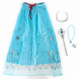 Карнавальный костюм «Снежная принцесса»: плащ, корона, кулон, серьги, палочка