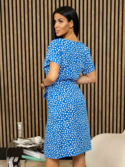 Платье женское, цвет голубой белый