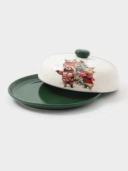 Блинница новогодняя Доляна «Сказки зимнего леса», 23.5×9.7 см, доломит, белая