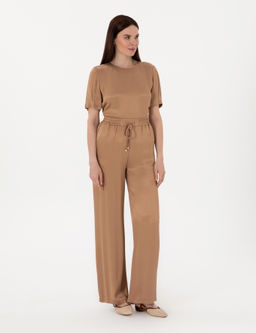 Kahverengi Loose Fit Kanvas Pantolon - Pierre cardin фото 3