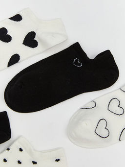 Desenli Kad?n Sneaker ?orap 5li