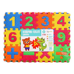 Конструктор-коврик Цифры, рамки-вкладыши, 36 деталей - Iq-zabiaka фото 4
