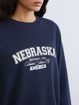 Nebraska Bask?l? Kad?n Kal?n Sweatshirt Tunik