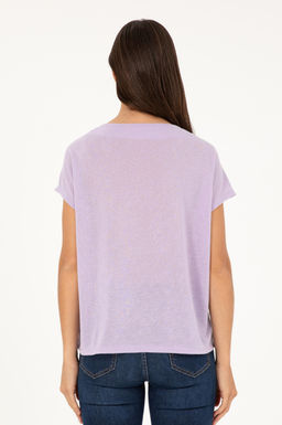 U. S. Polo Assn / Женская сиреневая футболка - U.s. polo assn фото 5