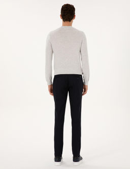 Lacivert Slim Fit Beli Lastikli Kanvas Pantolon - Pierre cardin фото 4