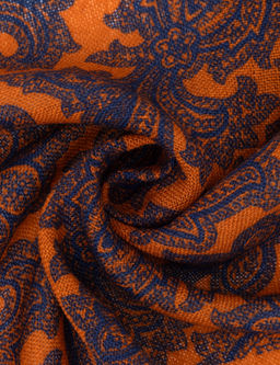 Оранжевый шерстяной платок - Cacharel фото 4