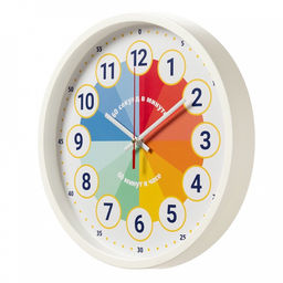 Часы настенные «Обучающие», детские, плавный ход, d=30 см, белые