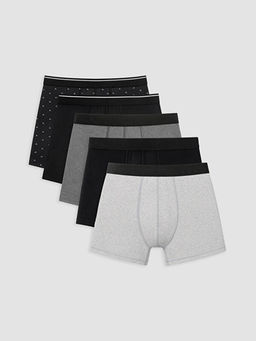Pamuklu Esnek Erkek Boxer 5li Paket