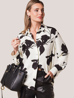 Блузка из вискозы с принтом
