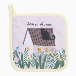 Прихватка Доляна Милый дом 17х17 см, 35% хл, 65% пэ, ватин 250 г/м2  фото 2