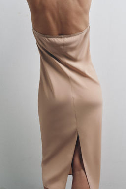 VESTIDO FORRO BANDEAU / rosa claro - Zara фото 4