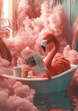 ФРЕЯ Пазл 1000 элемент. PZL-1000/82 Фламинго на релаксе