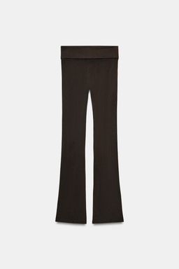 PANTAL?N FLARE SEAMLESS / marr?n vigor?