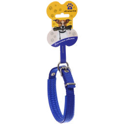 Цена за 6 шт. Ошейник для собак однотонный "ЗООЛЕНД БРО", цвет синий, 1,5*43см (бирка)