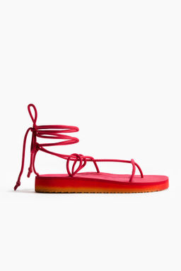 Sandalias de plataforma con tiras finas